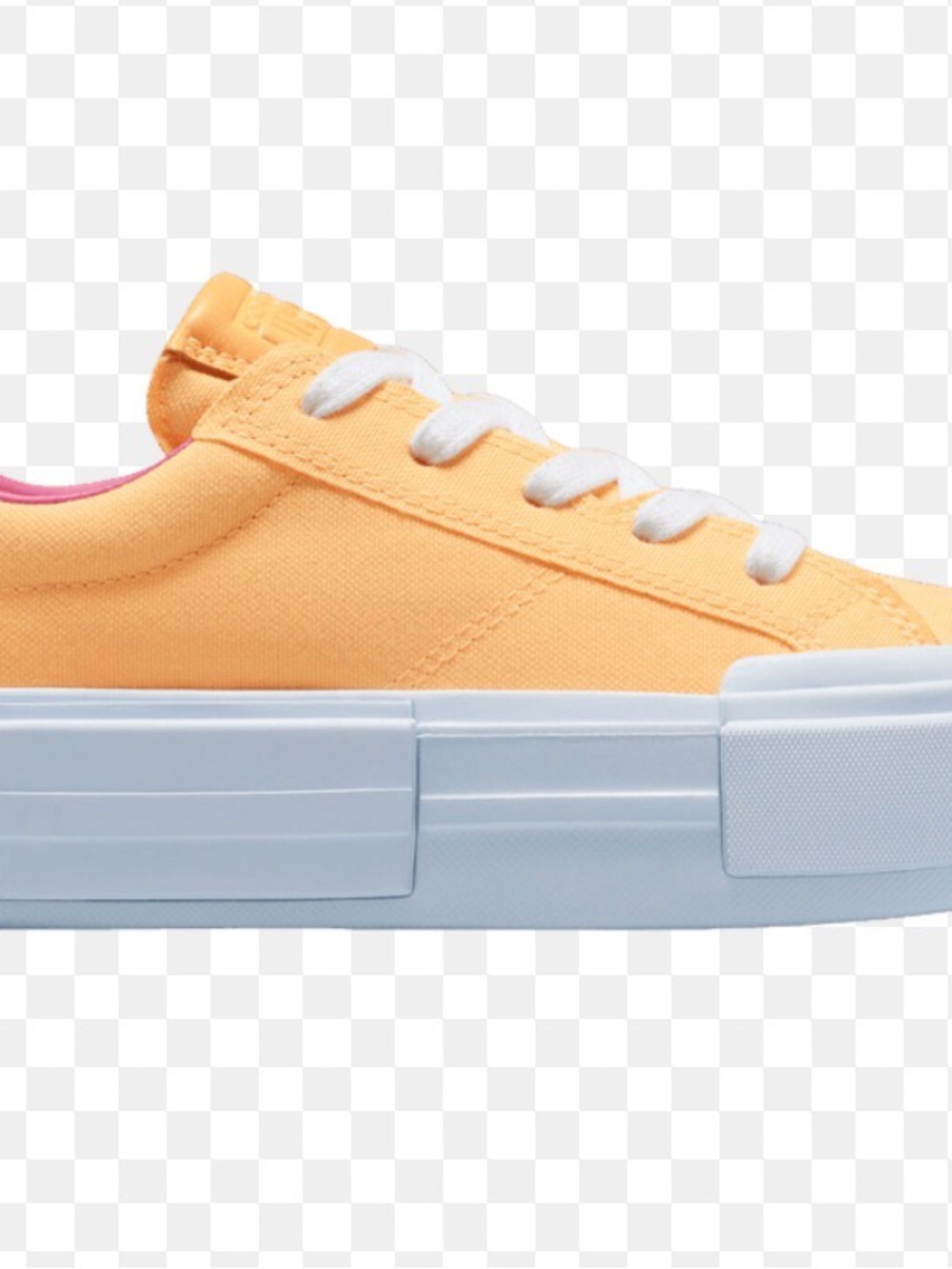 Converse Women's Low-Top Canvas Sneaker in Peach and White